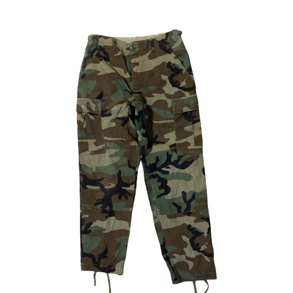 Trousers, Woodland Camo Combat Cotton/Nylon Small/Short Women s 29X31 - Picture 4 of 7